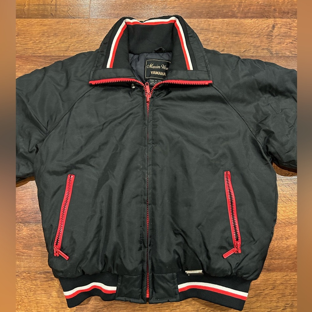 Yamaha Maxim Wear Vintage Women’s Snowmobile Jacket Red Black Bomber Size Medium